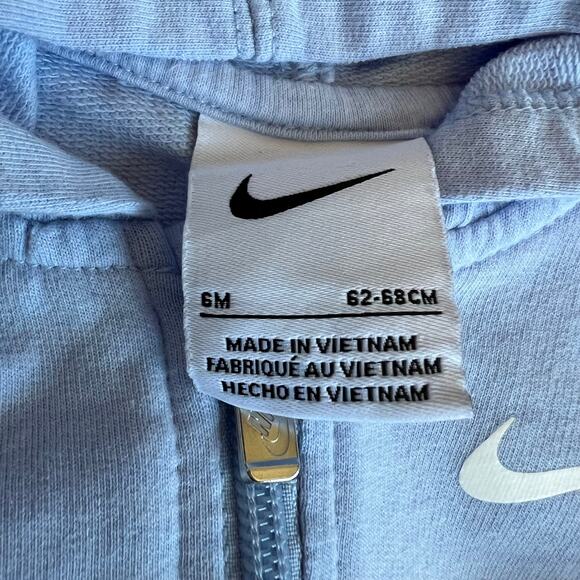 Nike Baby Blue Hooded One-Piece Coverall - Picture 9 of 10